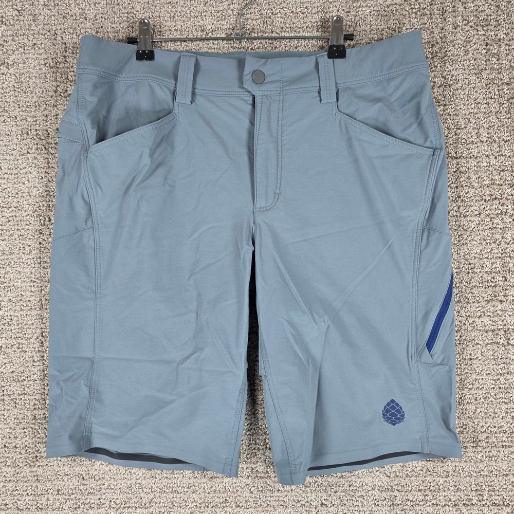 Stio Mens OPR Bike Shorts Blue Size 35x11.5" Hiking Performance Cargo